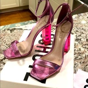 NIB Schutz Sinai Sandal Pink Acrylic Heel